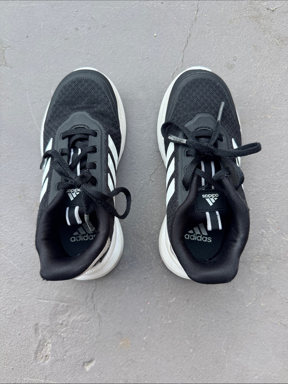 adidas Kids Black and White Sport Sneakers